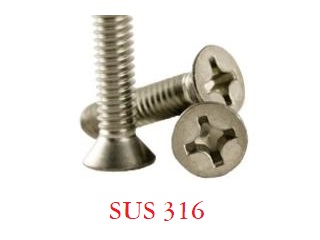 316 접시머리십자 (인치) 스펙